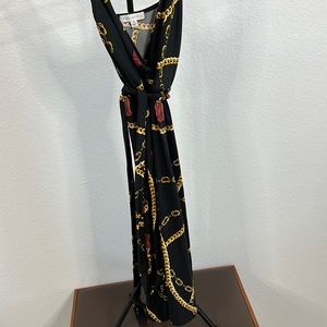 Black Gold Chain Dress XS